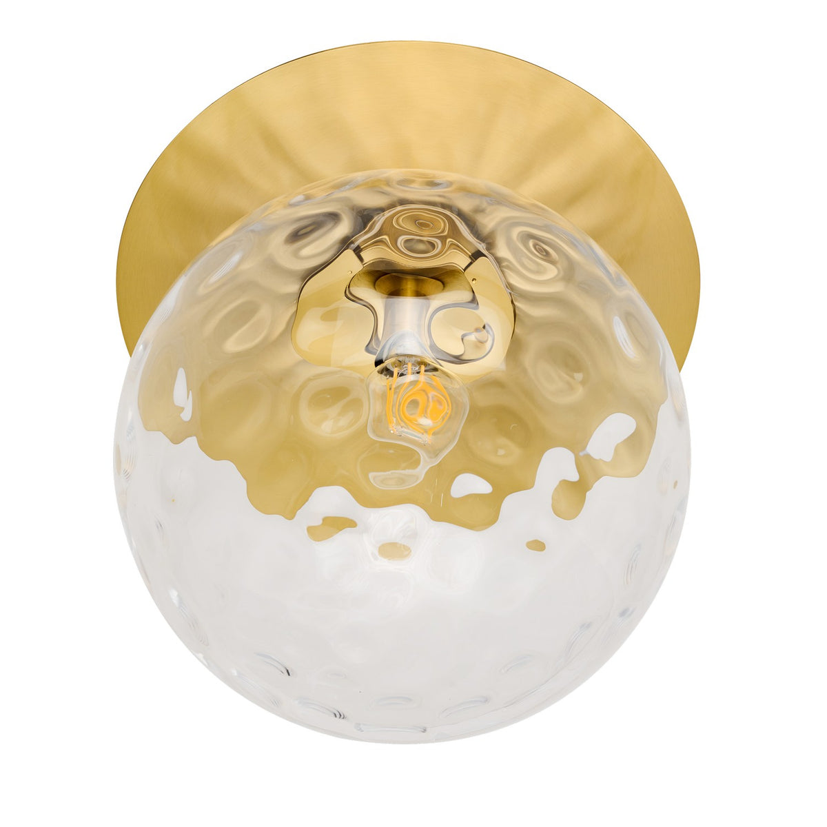Plafonnier Burlat Transparent / Laiton vieilli – vue 2