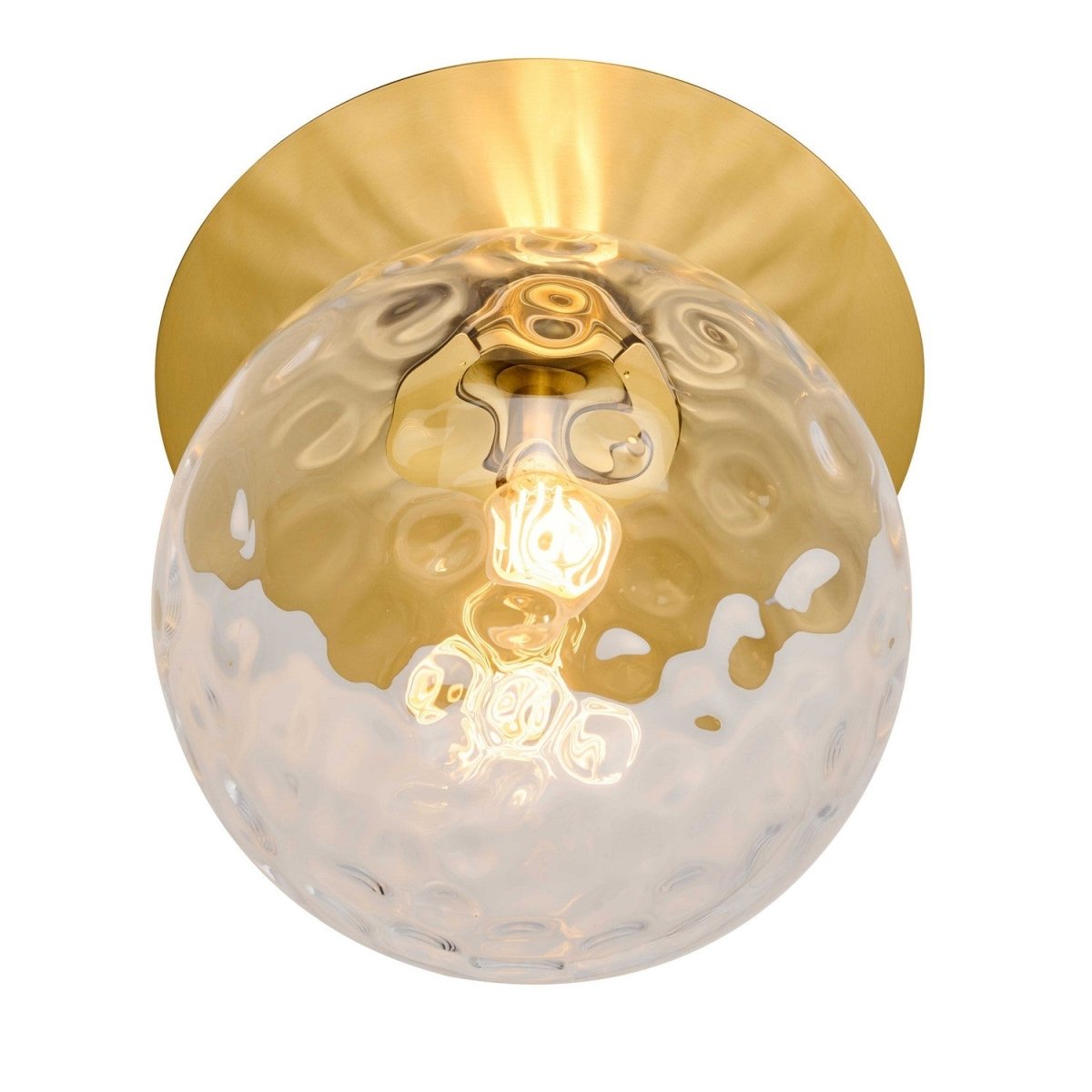Plafonnier Burlat - Transparent / Laiton vieilli by Dainolite | Luminaires & cie