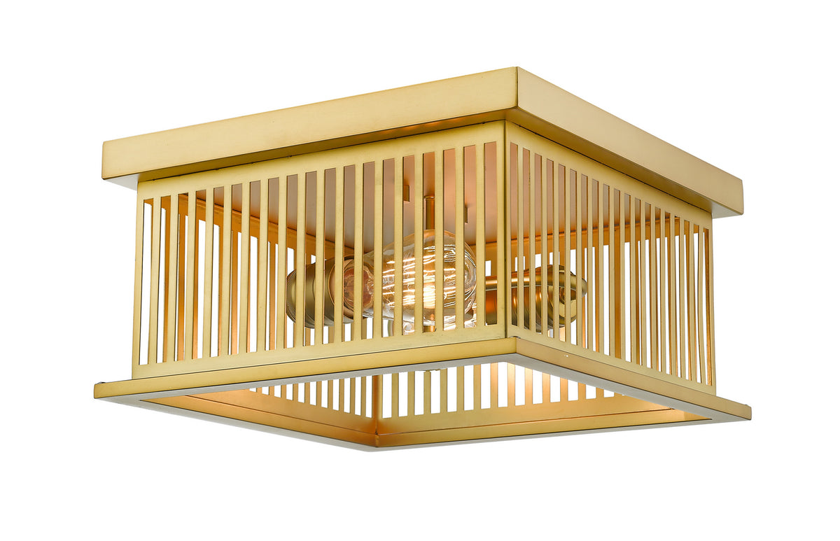 Plafonnier carré Camellia Laiton, 12" – Z-Lite