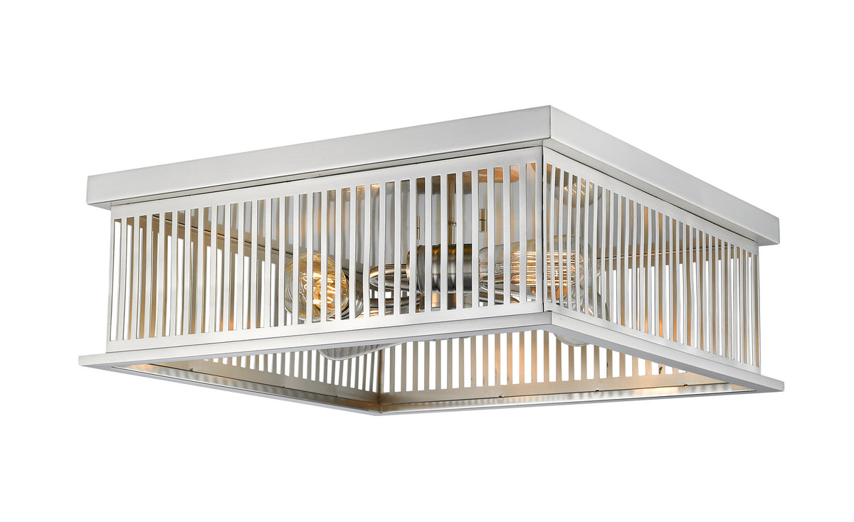 Plafonnier carré Camellia Nickel brossé, 18" – Z-Lite