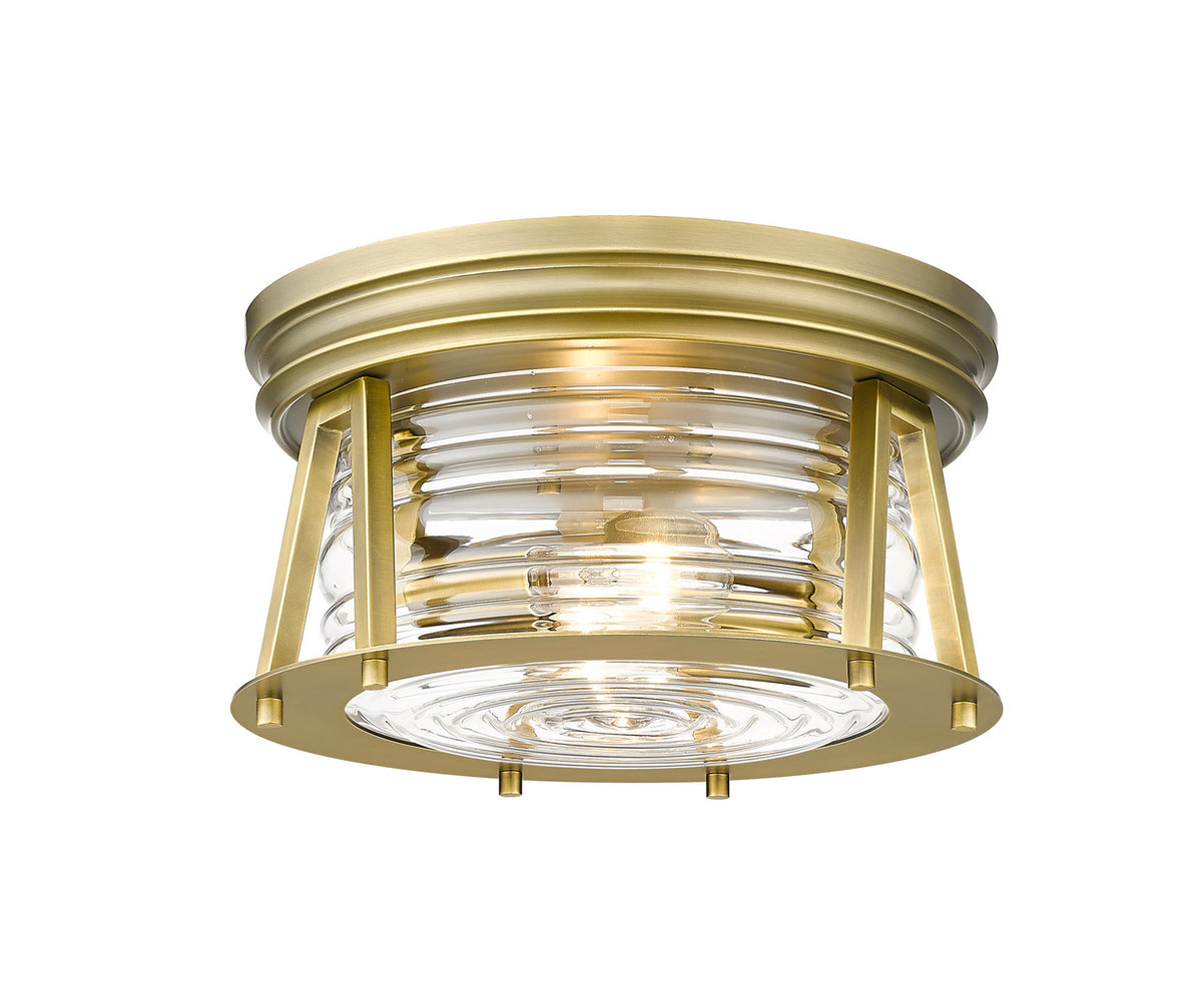 Plafonnier Cape Harbor Laiton frotté, 12" – Z-Lite