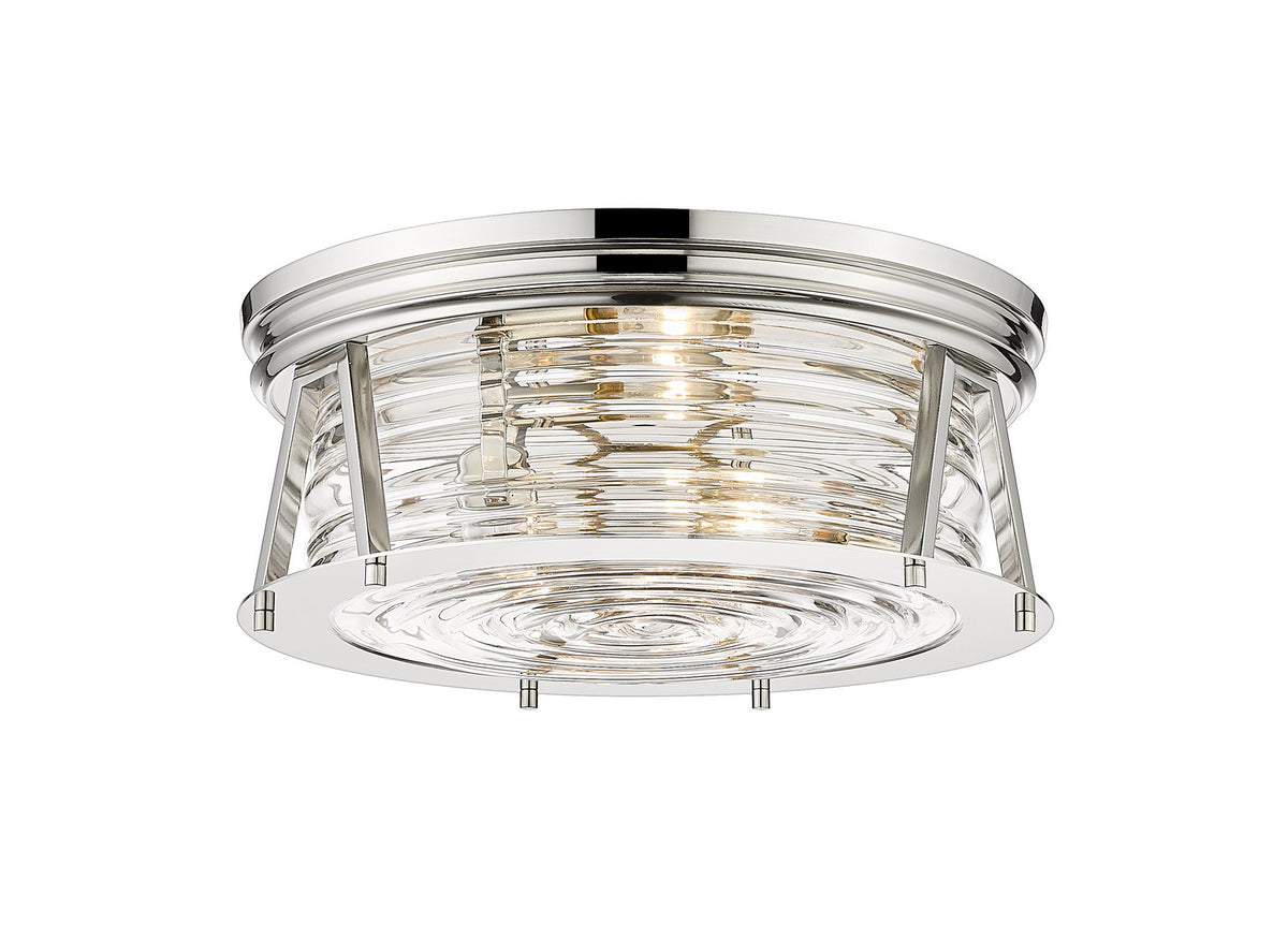 Plafonnier Cape Harbor Nickel poli, 16" – Z-Lite