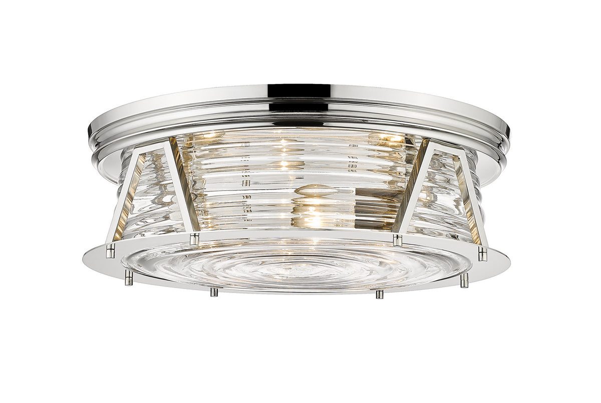 Plafonnier Cape Harbor Nickel poli, 20" – Z-Lite