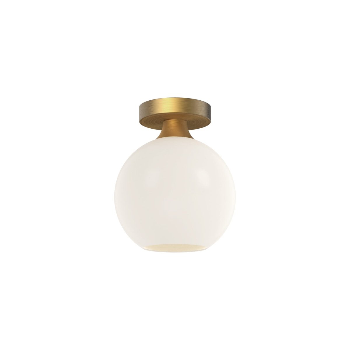 Plafonnier Castilla - Or vieilli Verre opale mat 7 7/8" by Alora Lighting | Luminaires & cie