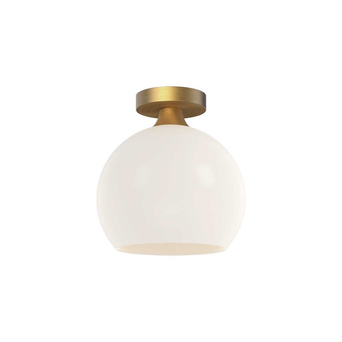 Plafonnier Castilla - Or vieilli Verre opale mat 9 7/8" by Alora Lighting | Luminaires & cie