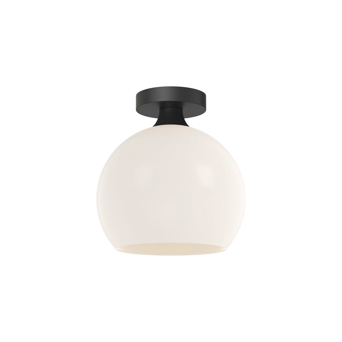 Plafonnier Castilla - Noir mat Verre opale mat 9 7/8" by Alora Lighting | Luminaires & cie