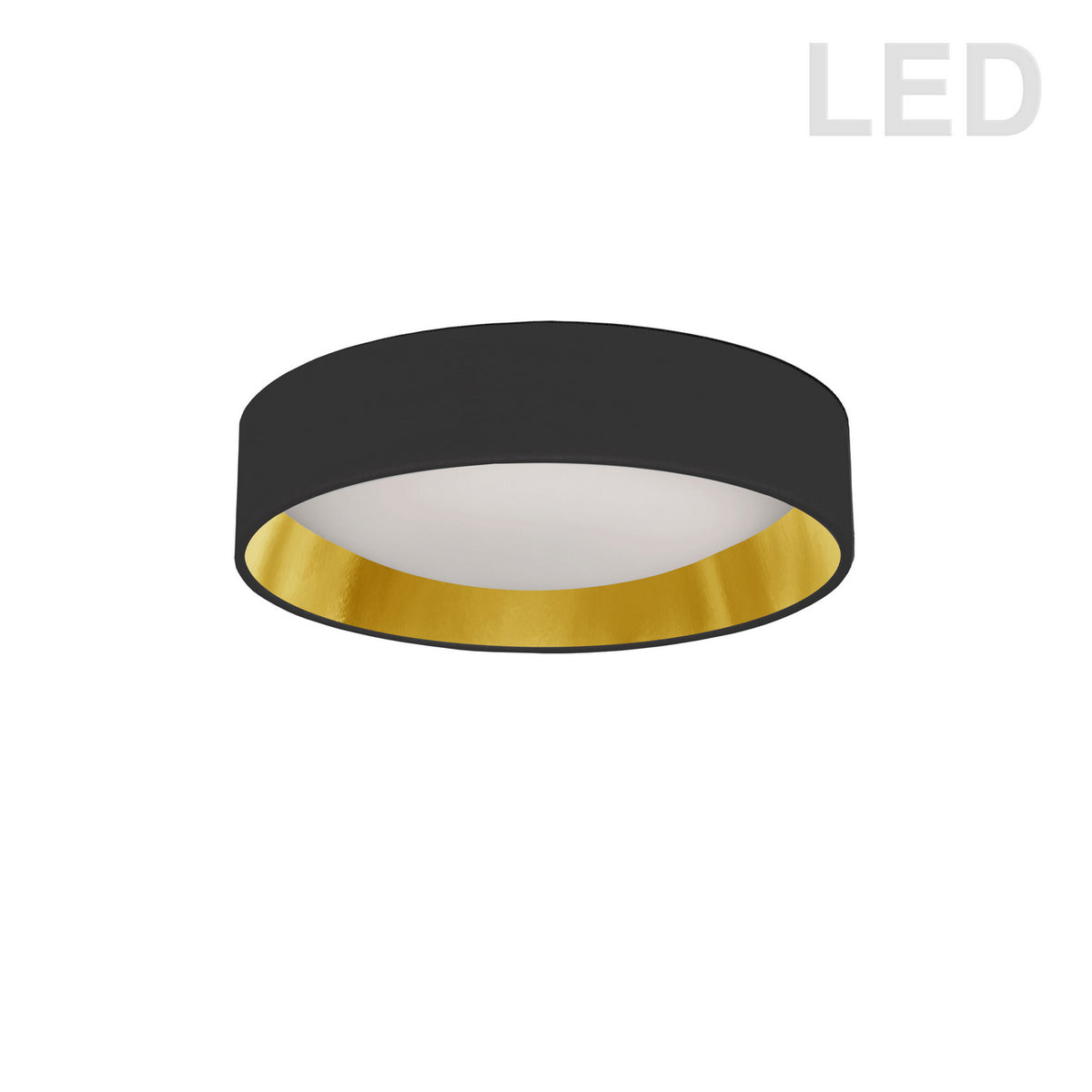 Plafonnier CFLD 11", Noir et or – Dainolite