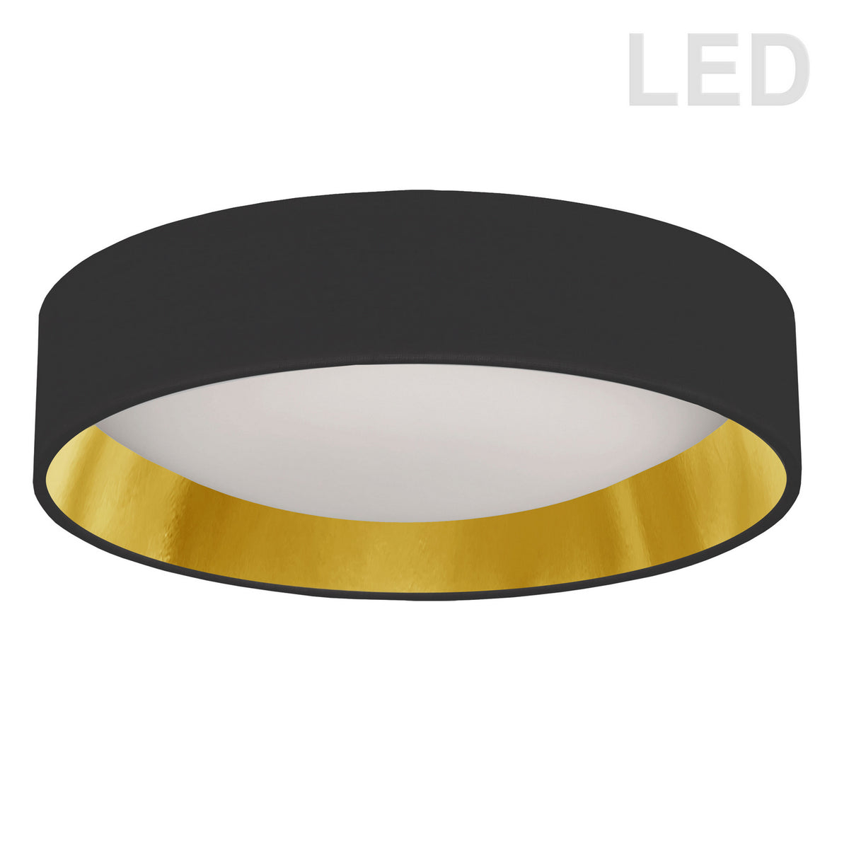 Plafonnier CFLD 15", Noir et or – Dainolite