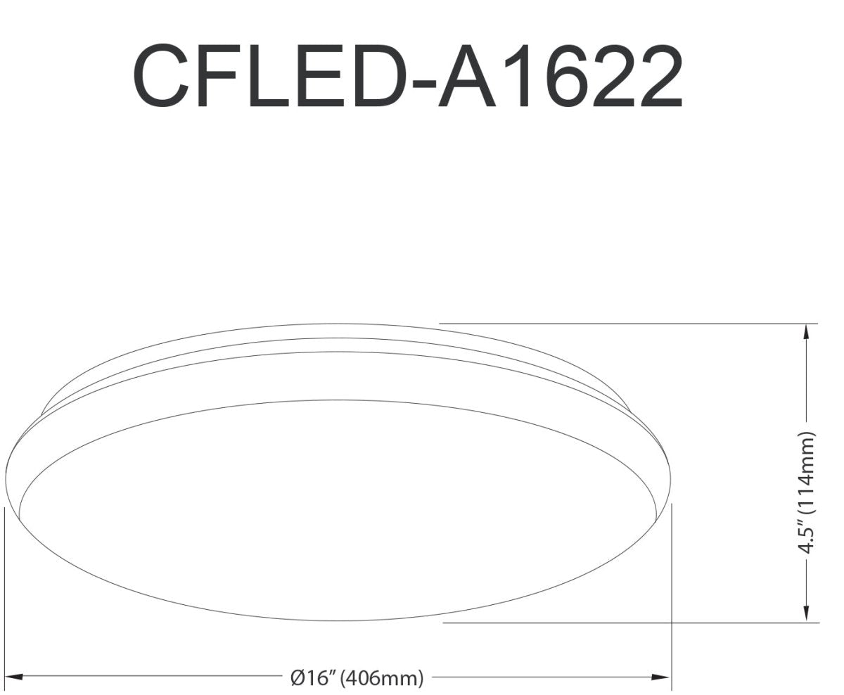 Plafonnier CFLED - Blanc 4 1/2" by Dainolite | Luminaires & cie