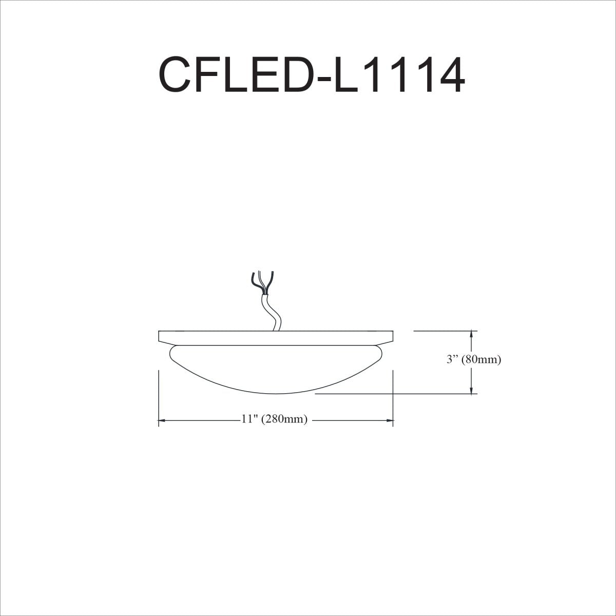 Plafonnier CFLED - Chrome satiné 3" by Dainolite | Luminaires & cie