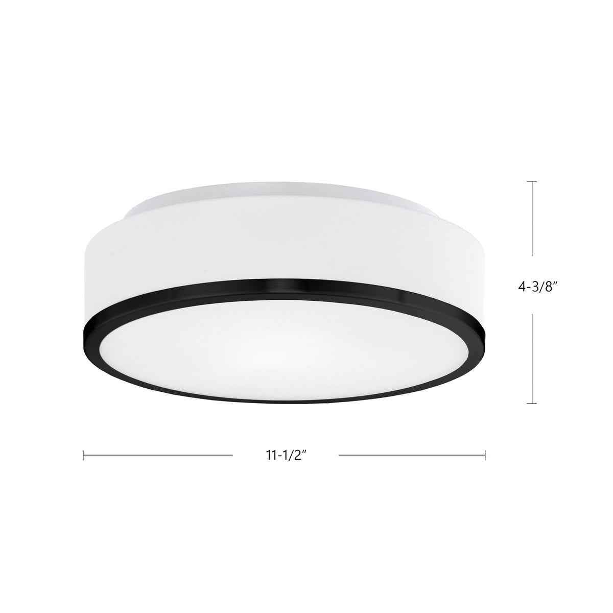 Plafonnier Charlie Noir, Verre opale mat – vue 4