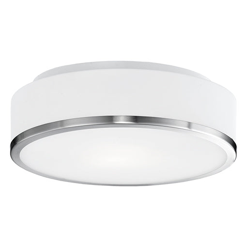 Plafonnier Charlie Nickel brossé, Verre opale mat – vue 2