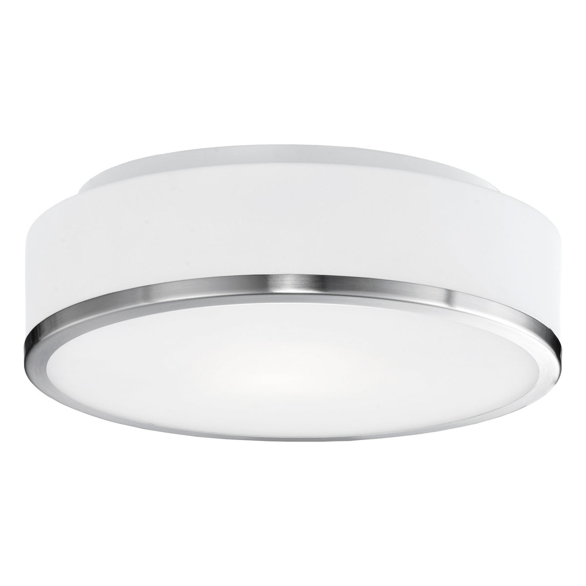 Plafonnier Charlie Nickel brossé, Verre opale mat – Kuzco Lighting