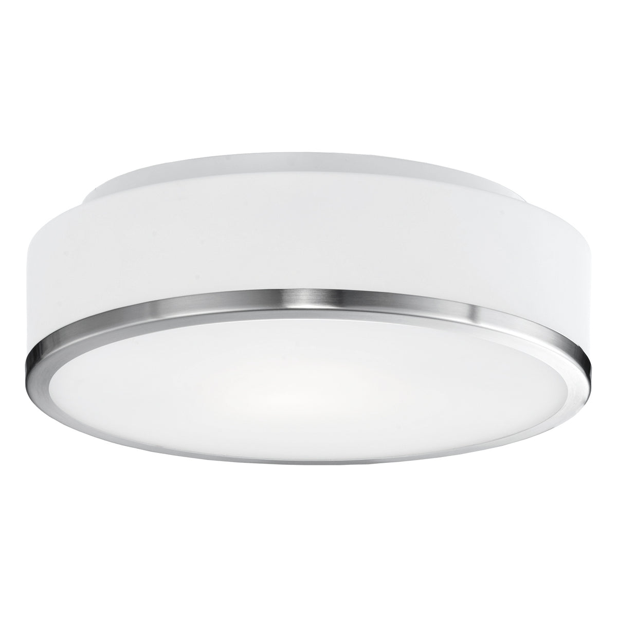 Plafonnier Charlie Nickel brossé, Verre opale – Kuzco Lighting