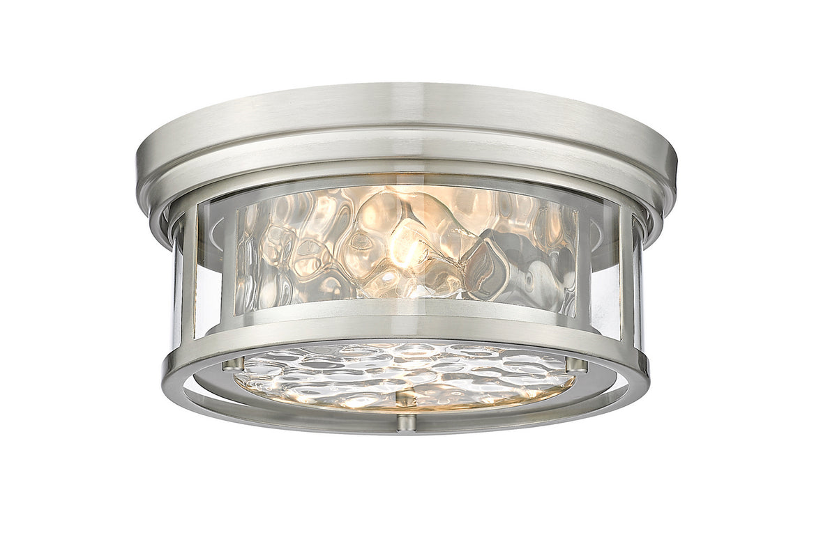 Plafonnier Clarion Nickel brossé, 12" – Z-Lite