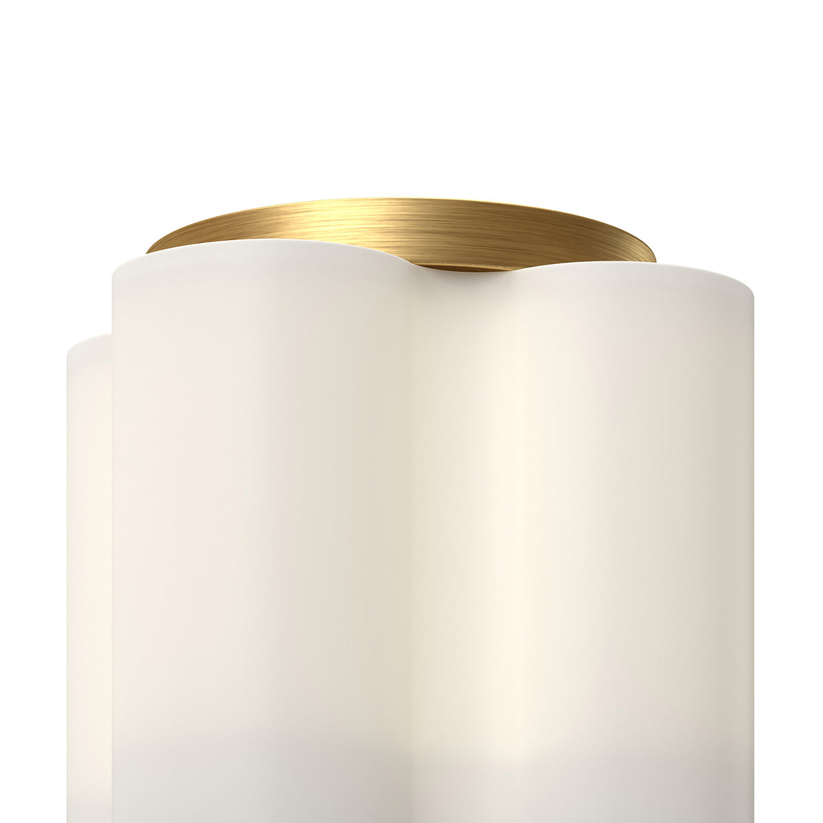 Plafonnier Clover Or brossé/Verre opale – vue 3