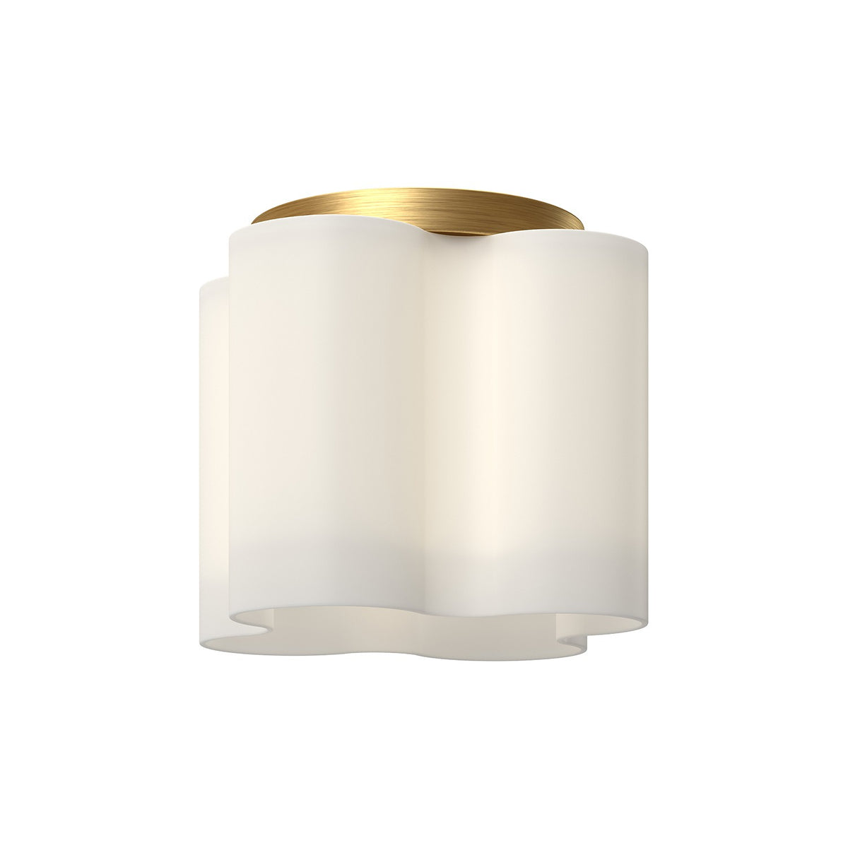 Plafonnier Clover Or brossé/Verre opale – Kuzco Lighting