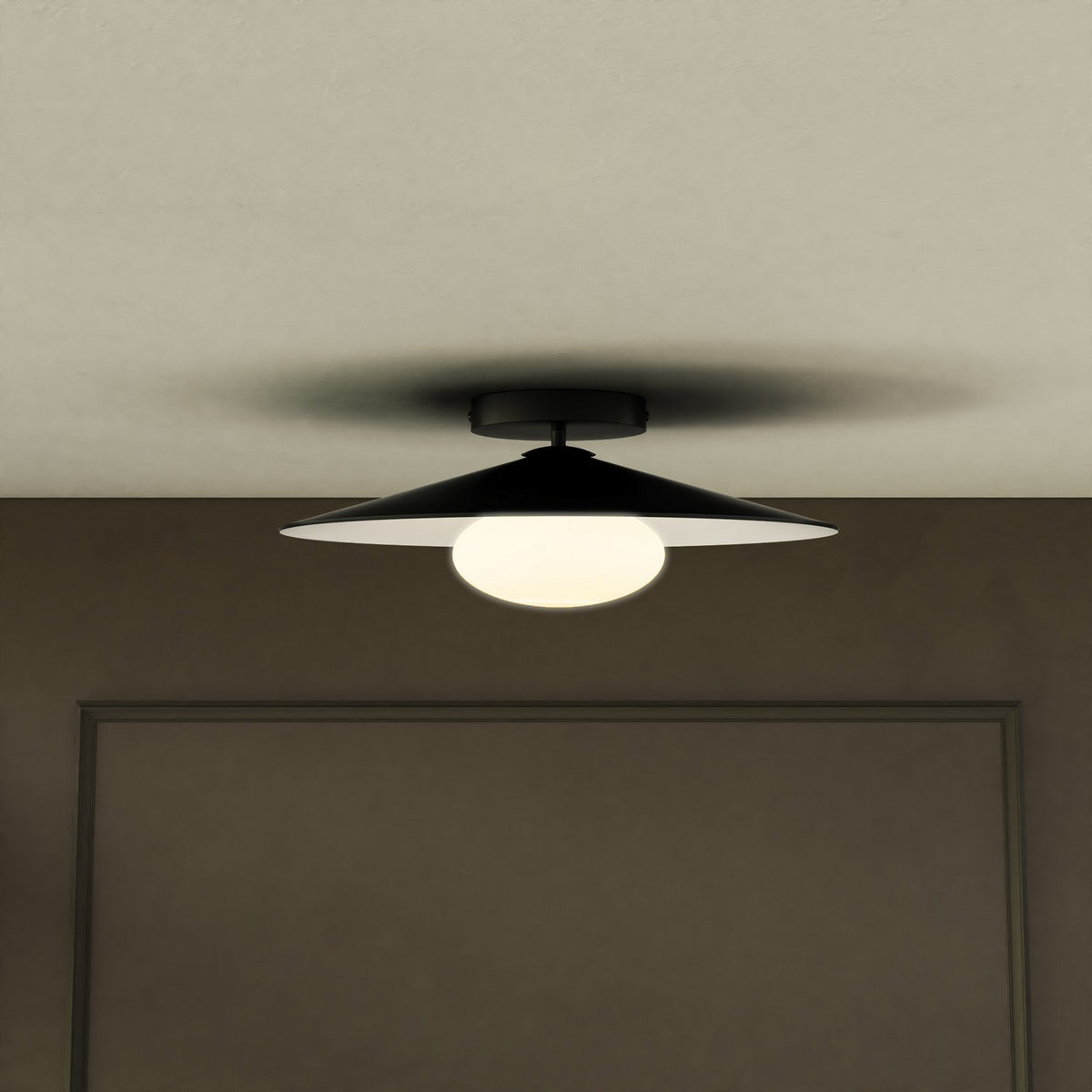 Plafonnier Cruz Noir / Blanc – vue 2