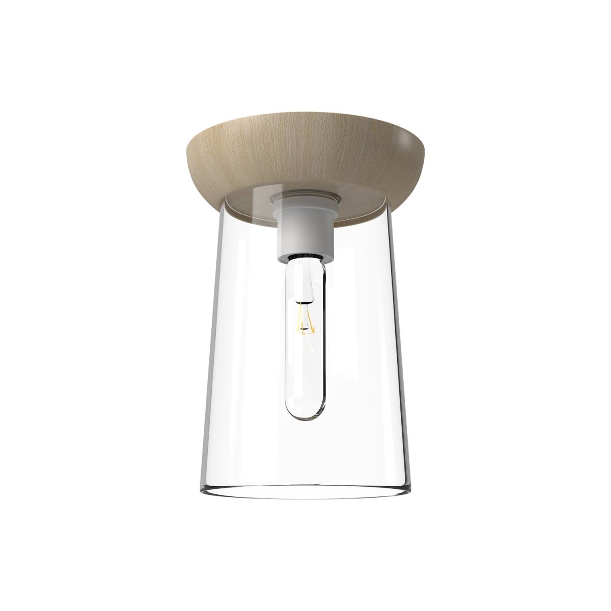 Plafonnier Emil - Blanc / Chêne by Alora Lighting | Luminaires & cie