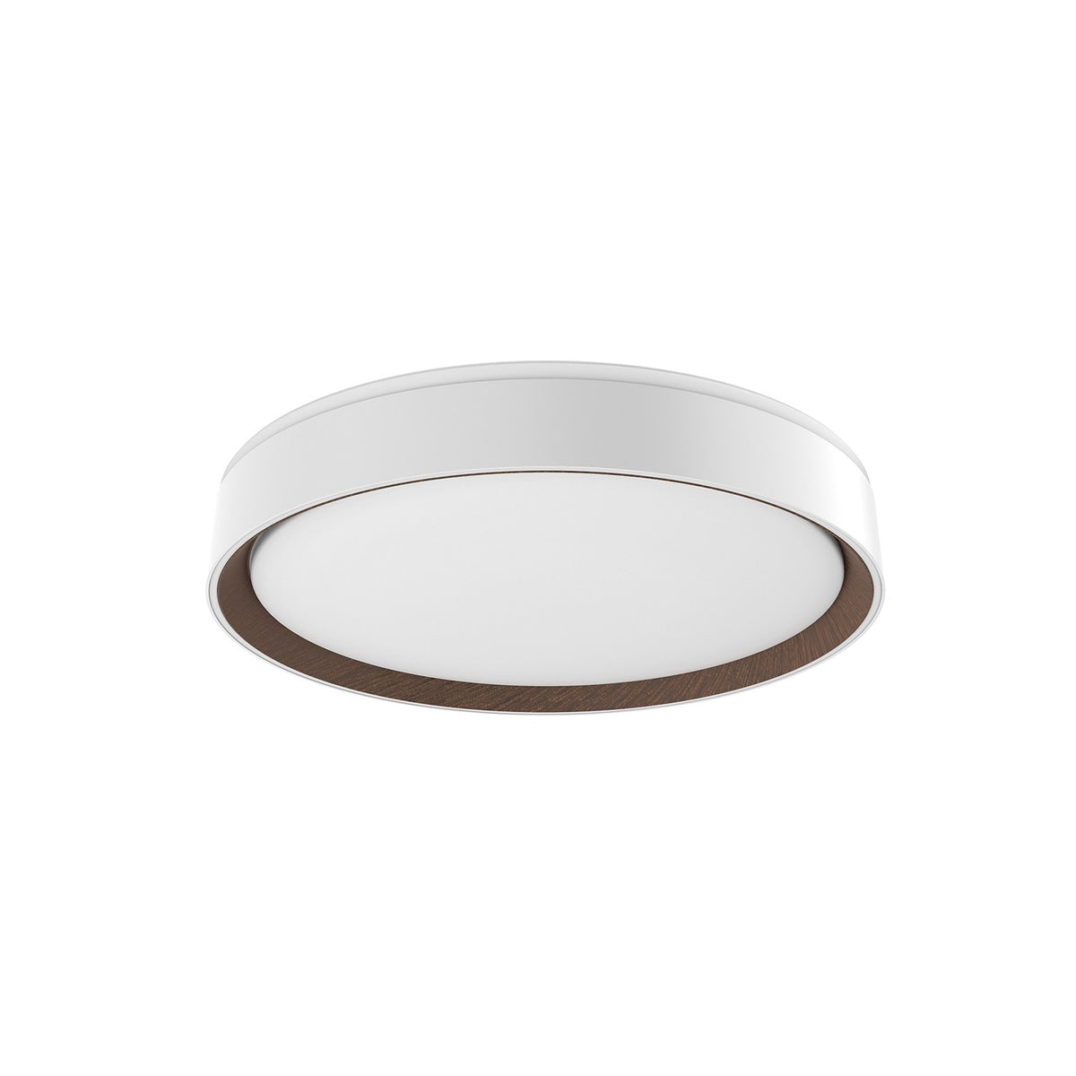 Plafonnier Essex Blanc / Noyer, 15 3/4", 5CCT/2700K/3000K/3500K/4000K/5000K – Kuzco Lighting