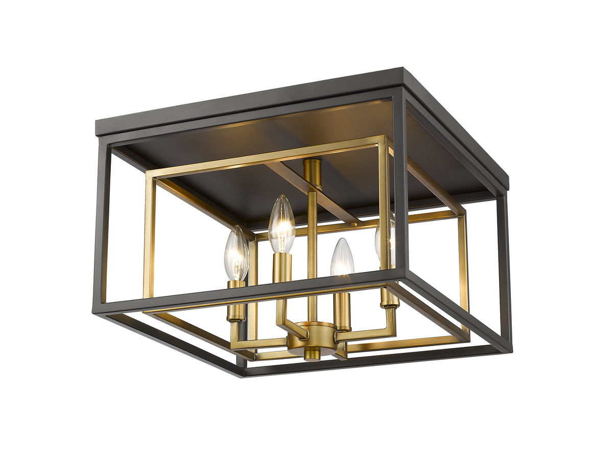Plafonnier Euclid Laiton antique + bronze – Z-Lite