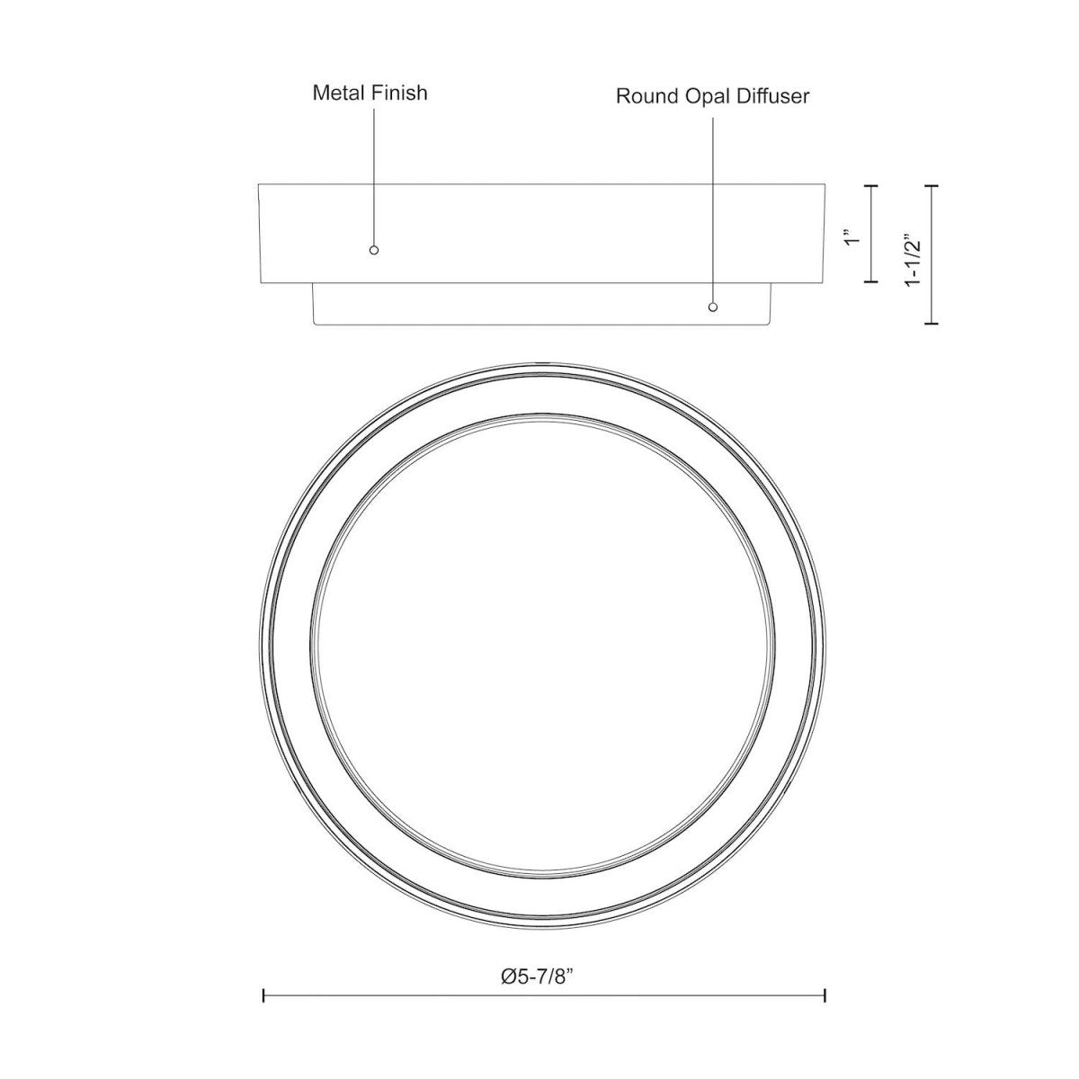 Plafonnier extérieur Bailey - Noir 5 7/8" by Kuzco Lighting | Luminaires & cie