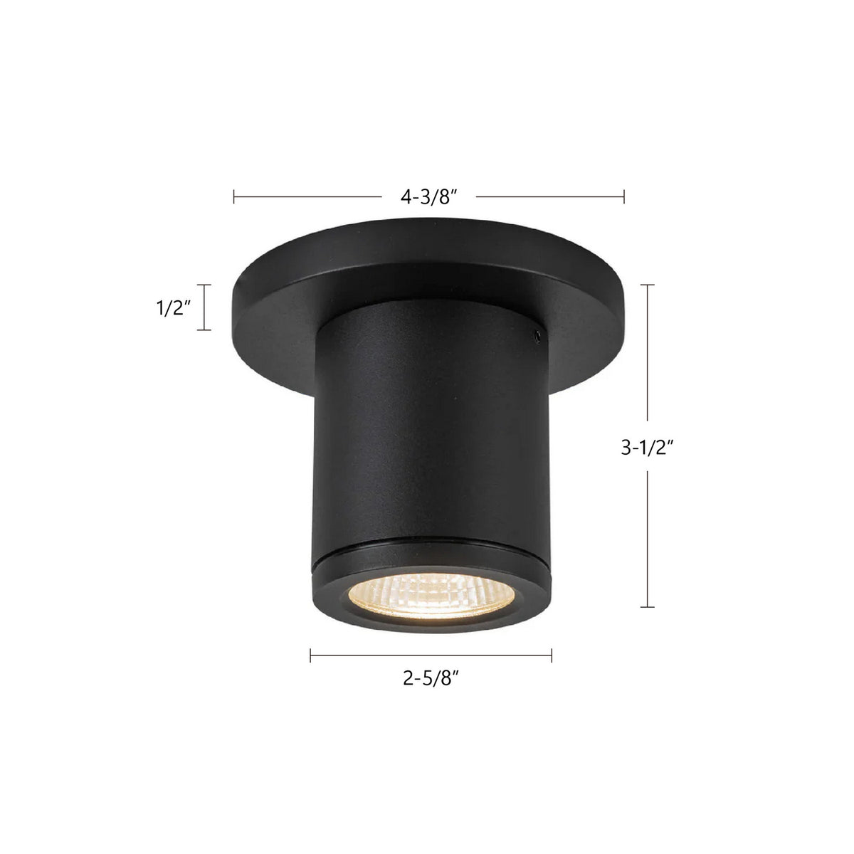 Plafonnier extérieur Nordic 2 pouces, Noir, 3 1/2" – vue 6