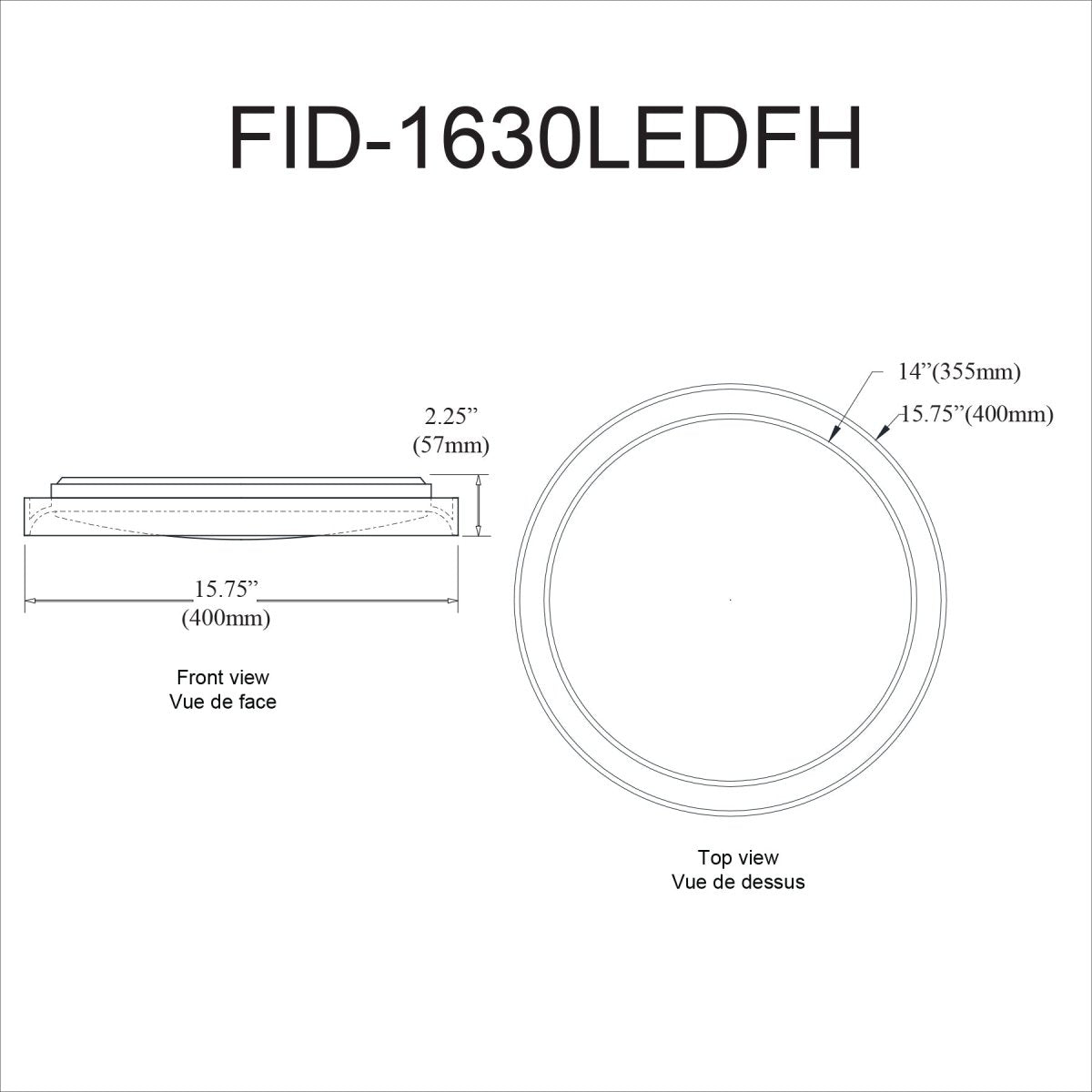 Plafonnier Frida - Laiton vieilli 2 1/4" by Dainolite | Luminaires & cie