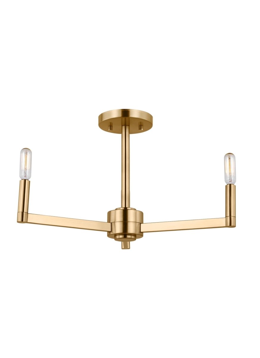 Plafonnier Fullton - Laiton satiné Ampoules DEL incluses by Visual Comfort Studio | Luminaires & cie