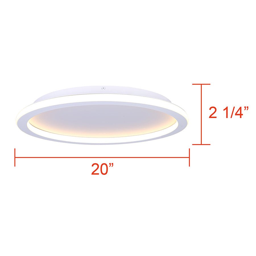 Plafonnier Gavyn - Blanc 20" by Canarm | Luminaires & cie