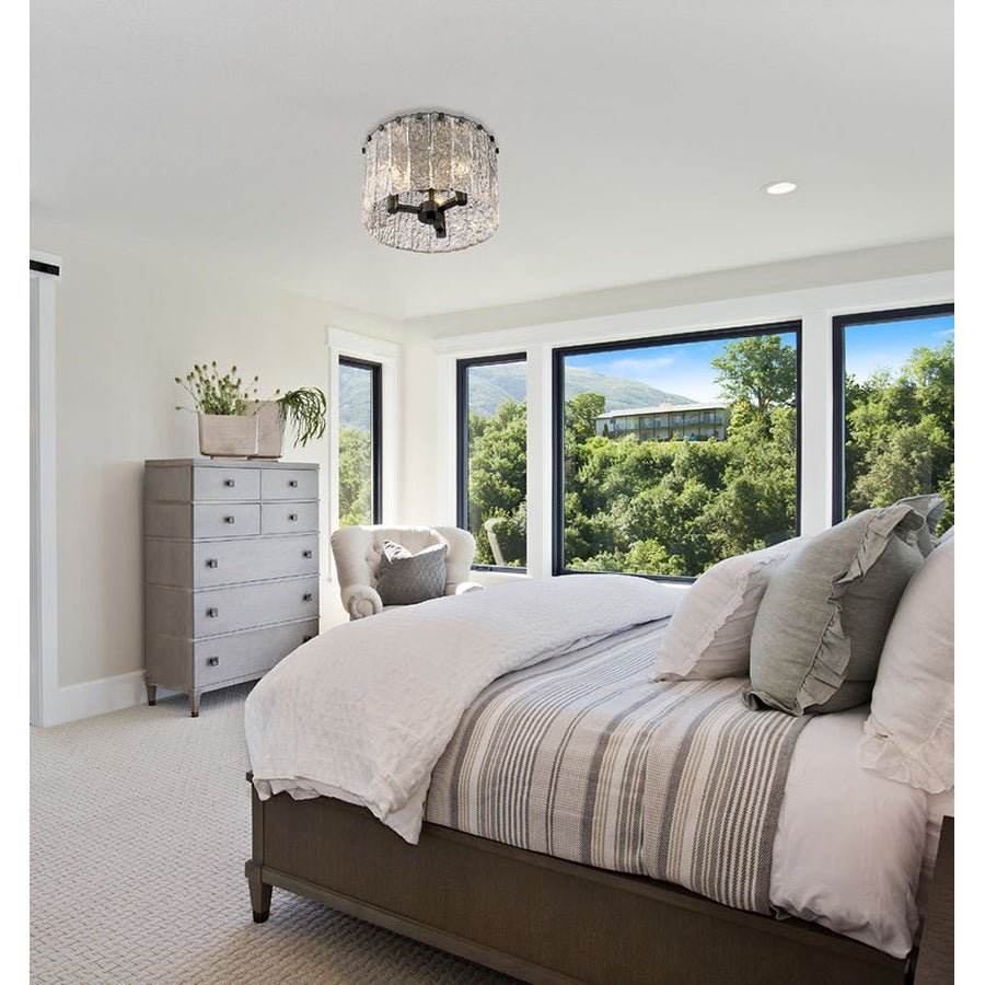 Plafonnier Glacier - Noir mat 12 1/2" by Z - Lite | Luminaires & cie