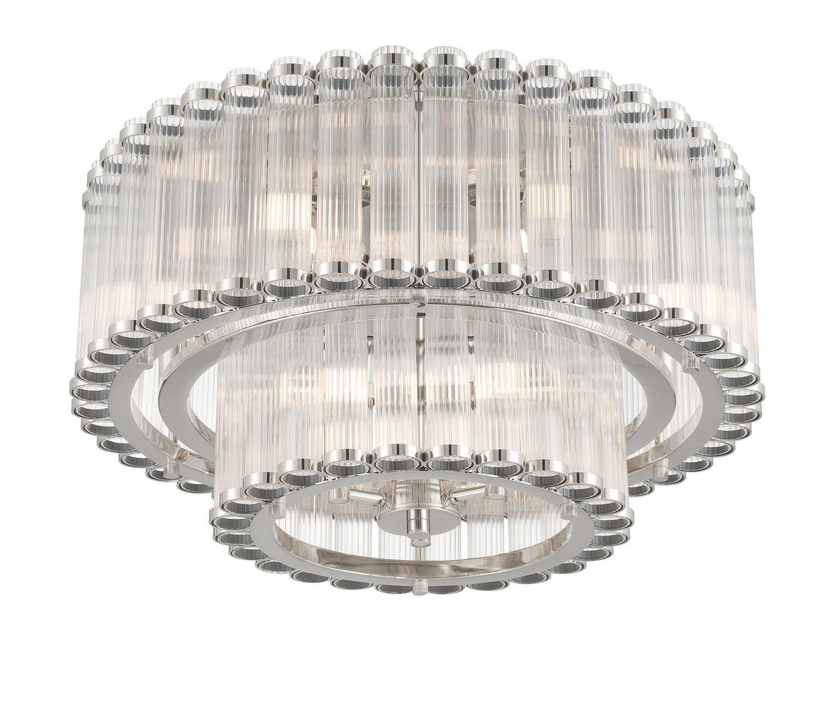 Plafonnier Glasbury Nickel poli, 23 3/4" – vue 3