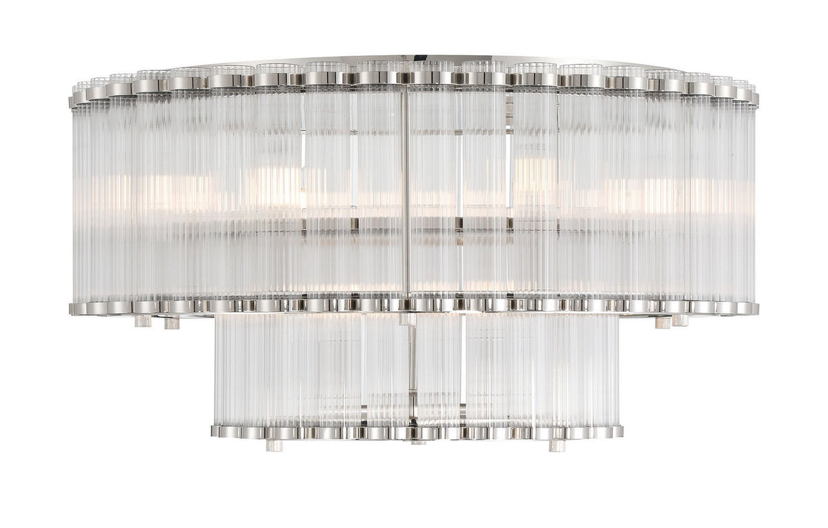 Plafonnier Glasbury Nickel poli, 23 3/4" – Eurofase