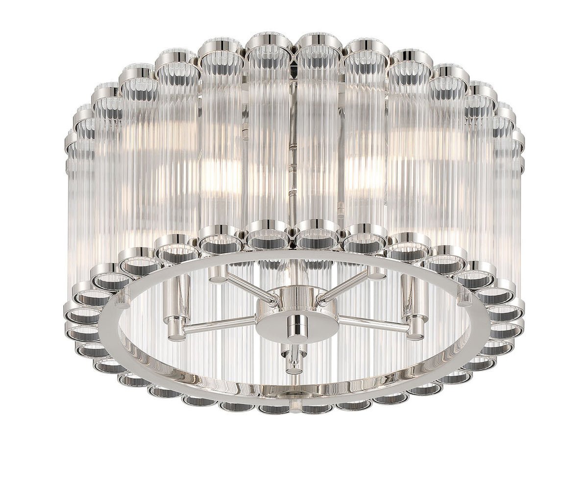 Plafonnier Glasbury Nickel poli, 17 3/4" – vue 3