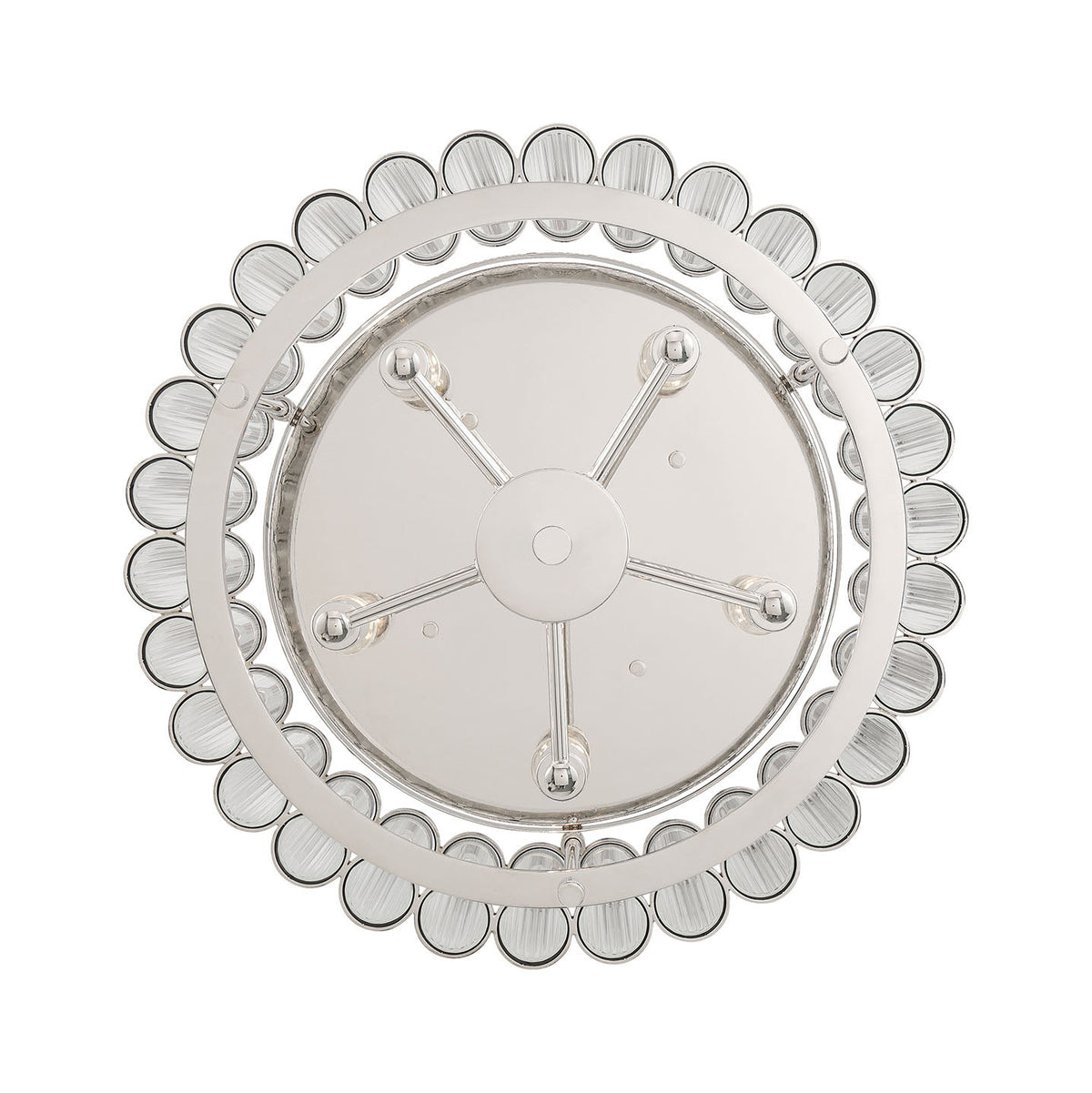 Plafonnier Glasbury Nickel poli, 17 3/4" – vue 4