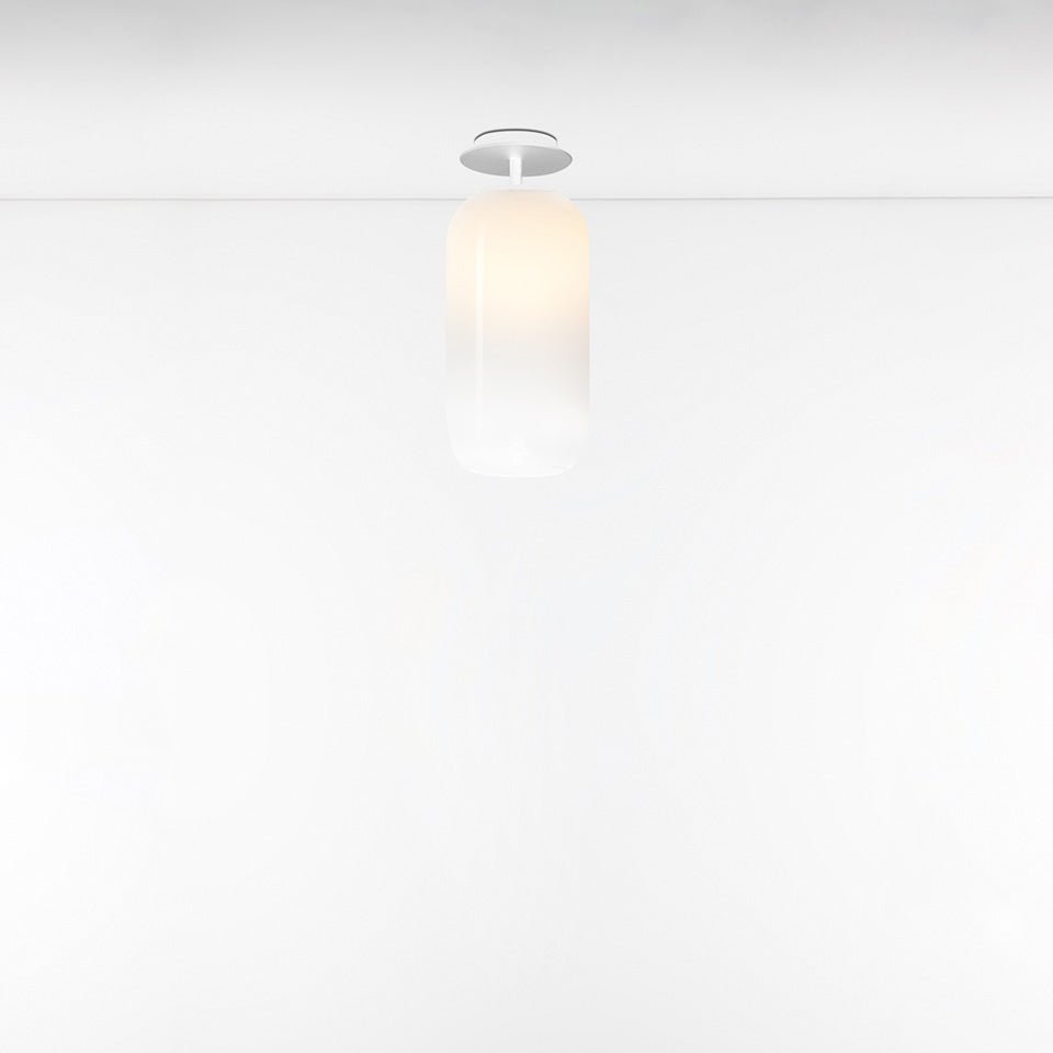 Plafonnier Gople - Mini (13 3/4") Blanc/Blanc fumé by Artemide | Luminaires & cie