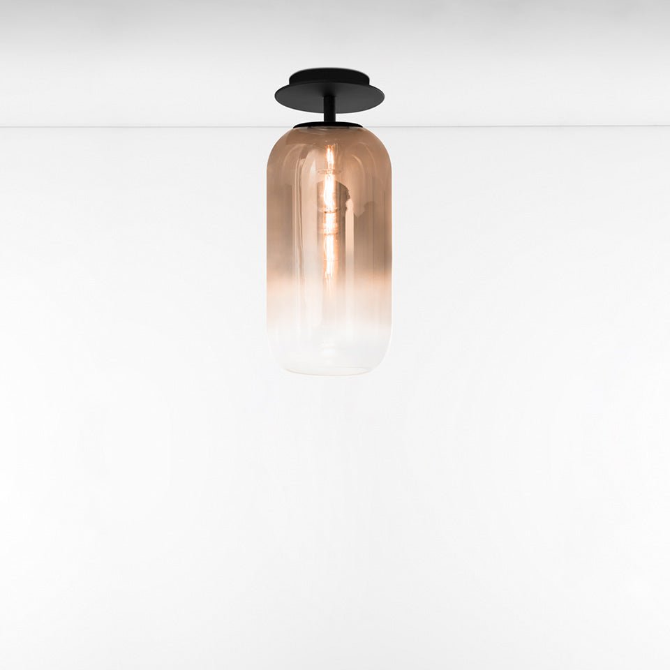 Plafonnier Gople - Mini (13 3/4") Noir/Cuivre by Artemide | Luminaires & cie