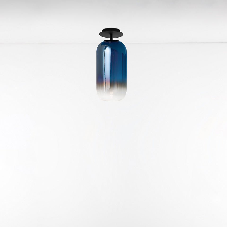 Plafonnier Gople - Mini (13 3/4") Noir/Sapphire by Artemide | Luminaires & cie