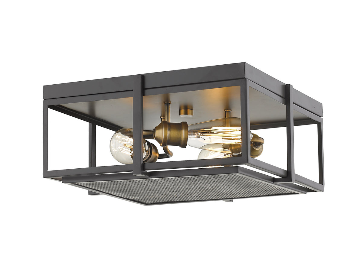 Plafonnier Halcyon Bronze + Laiton patrimoine, 15 3/4" – Z-Lite