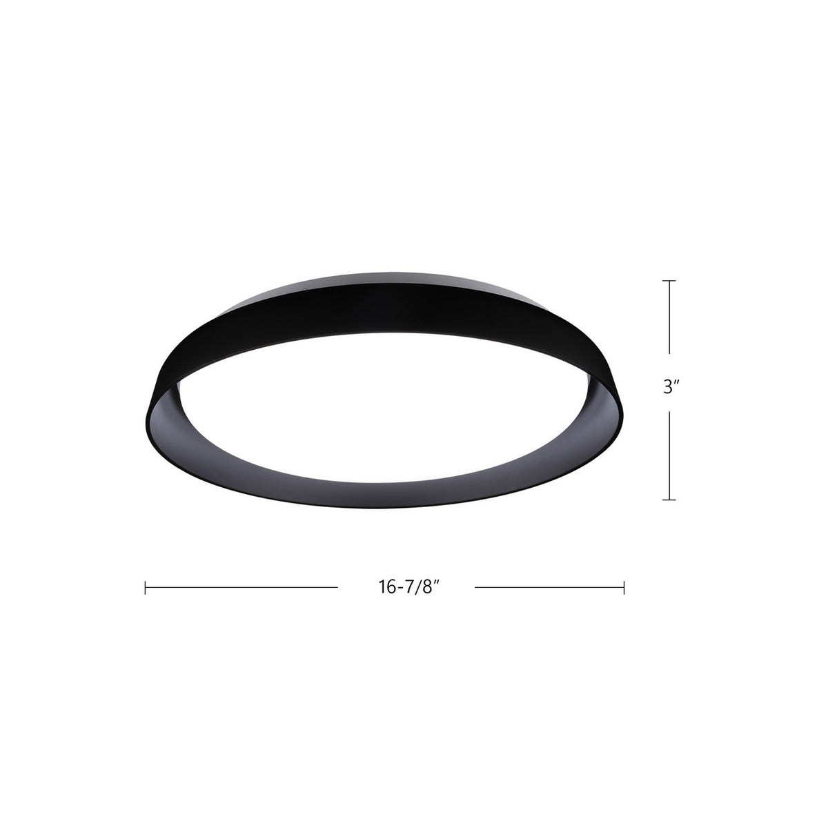 Plafonnier Hampton Noir, 16 7/8" – vue 2