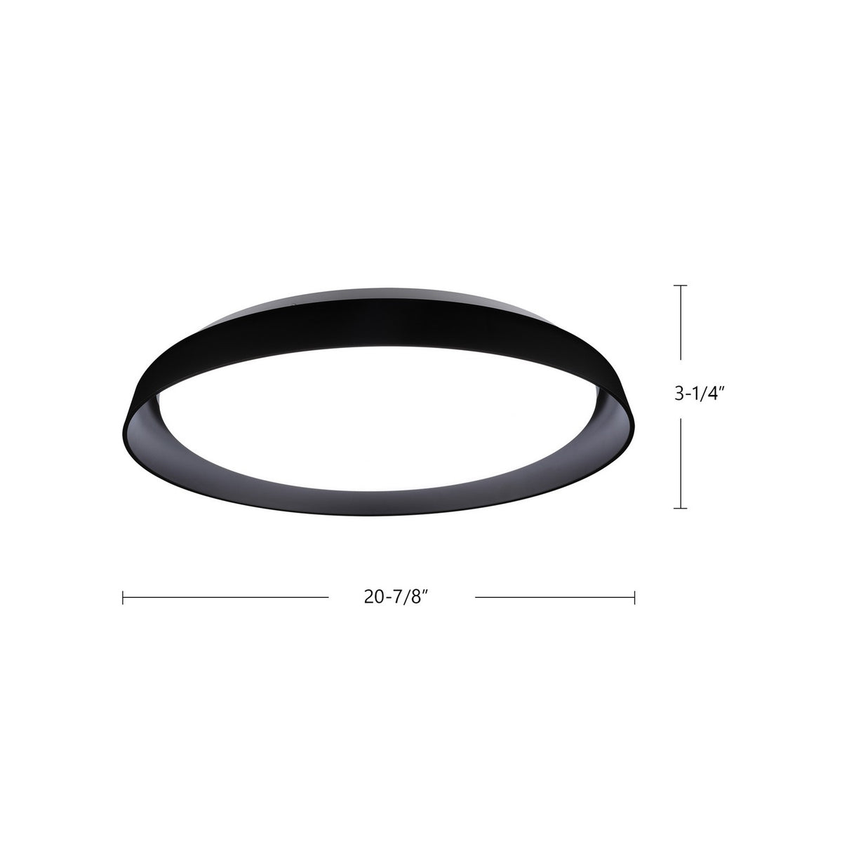 Plafonnier Hampton Noir, 20 7/8" – vue 2