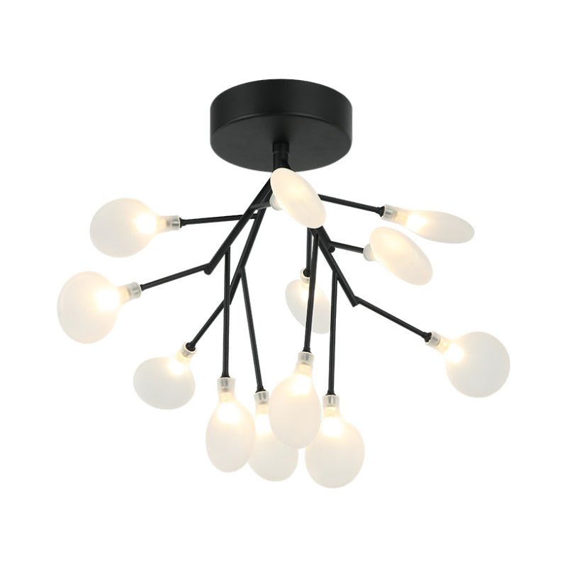 Plafonnier Hydrangea Bloom - Noir mat by Matteo Lighting | Luminaires & cie