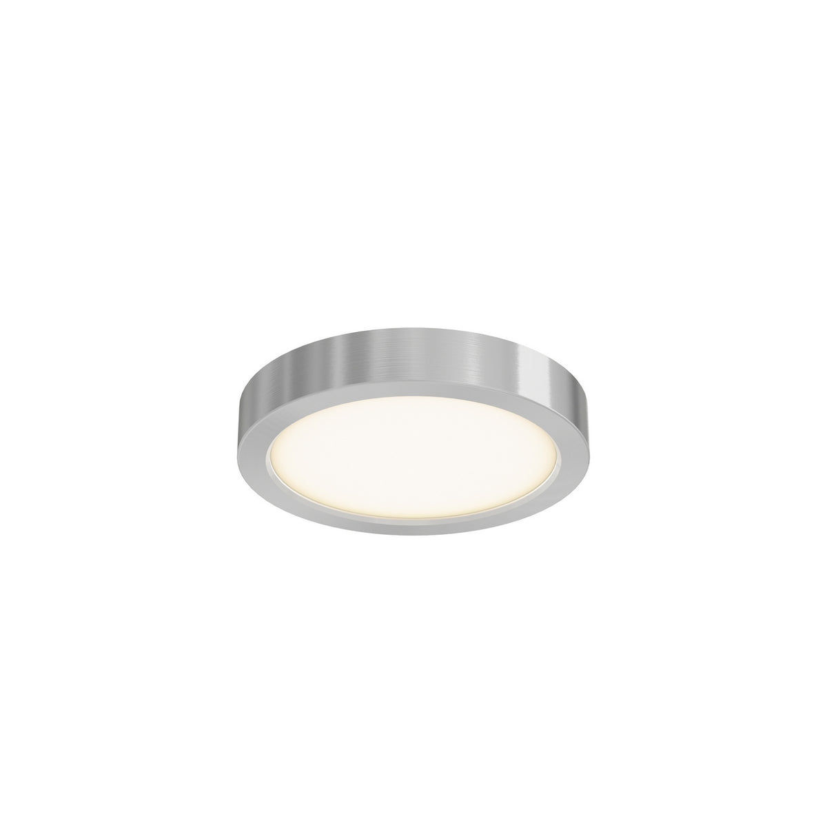 Plafonnier int/ext rond Delta Nickel satiné, 6", 120V – dals