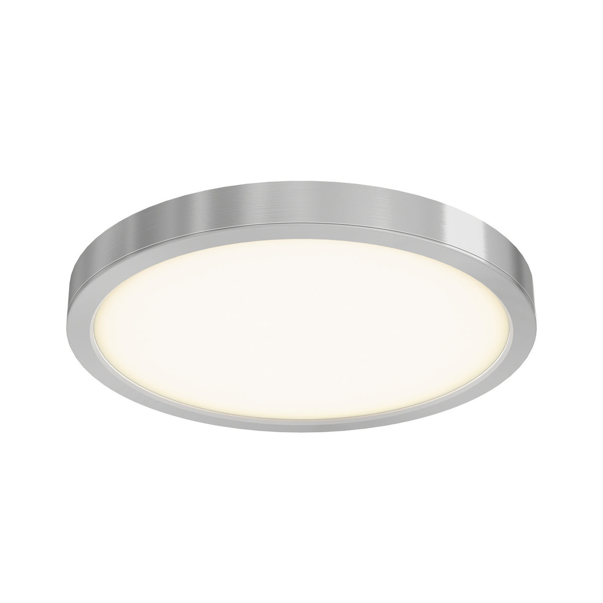 Plafonnier int/ext rond Delta Nickel satiné, 14", 120V – dals