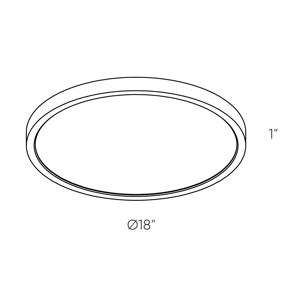Plafonnier int/ext rond Delta Noir, 18", 120V – vue 2
