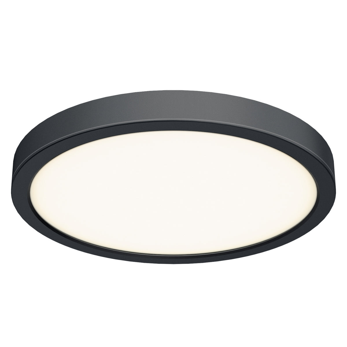 Plafonnier int/ext rond Delta Noir, 18", 120V – dals