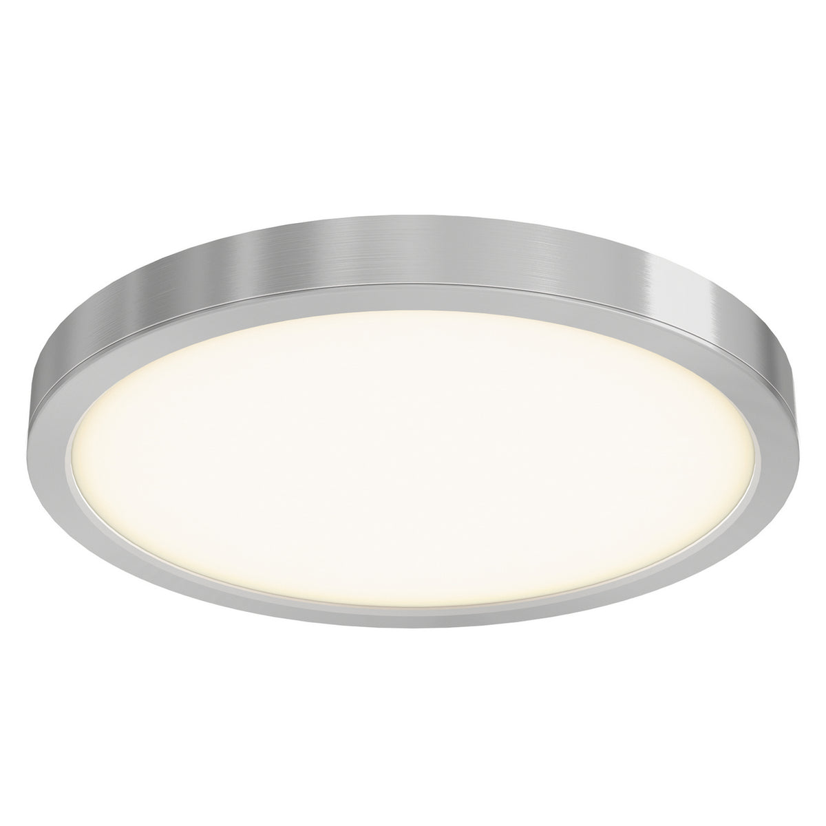 Plafonnier int/ext rond Delta Nickel satiné, 18", 120V – dals