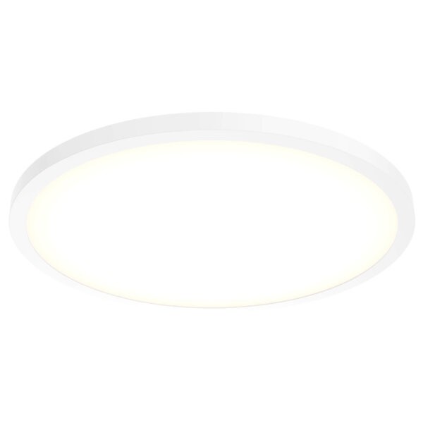 Plafonnier int/ext rond Delta Blanc, 24", input voltage 120 – dals
