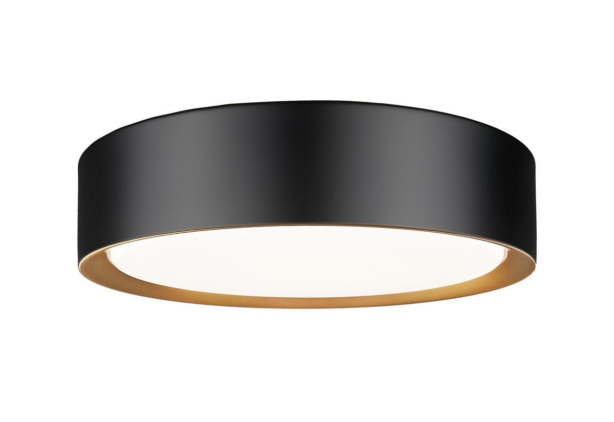 Plafonnier Kawan Noir mat + Or moderne, 12" – Z-Lite