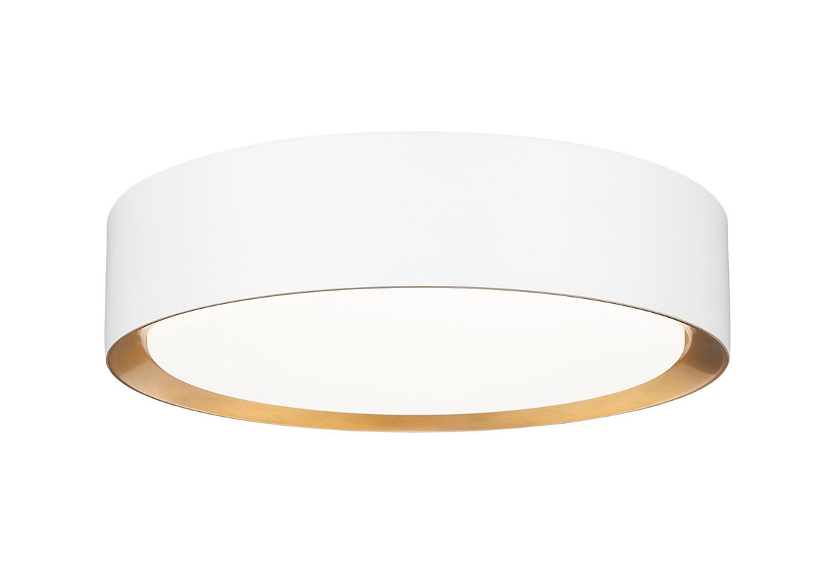 Plafonnier Kawan Blanc mat + Or moderne, 12" – Z-Lite